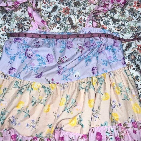 LOVE SHACK FANCY x TARGET Jeanne Dress Womens Medium Floral Tiered Mini N - Picture 7 of 7
